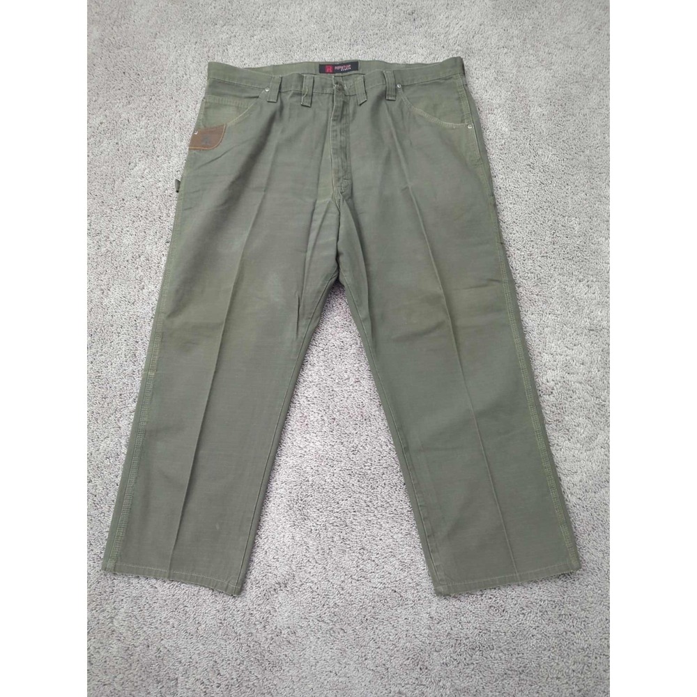 Wrangler Riggs Pants 44x30 Khaki Straight Leg Carpenter Ripstop Workwear